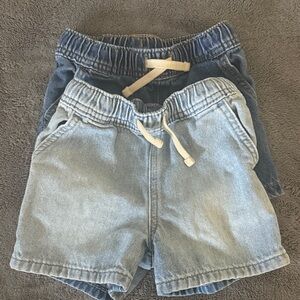 2 Pack Cat&Jack Denim Kids Shorts Set - Light Blue and Dark Blue